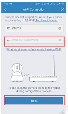 YESKAMO Wireless CCTV Camera Indoor IP Camera FHD Home WIFI User Manual - Input WIFI Passwords