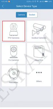 YESKAMO Wireless CCTV Camera Indoor IP Camera FHD Home WIFI User Manual - Select the PTZ Camera type