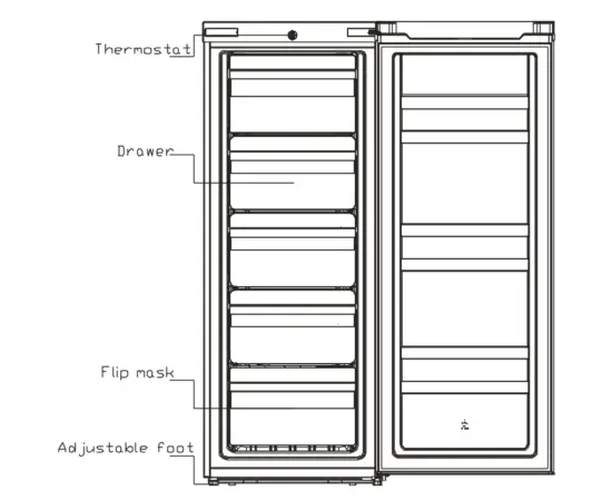 Midea JHSD172 172L Upright Freezer White - fig19