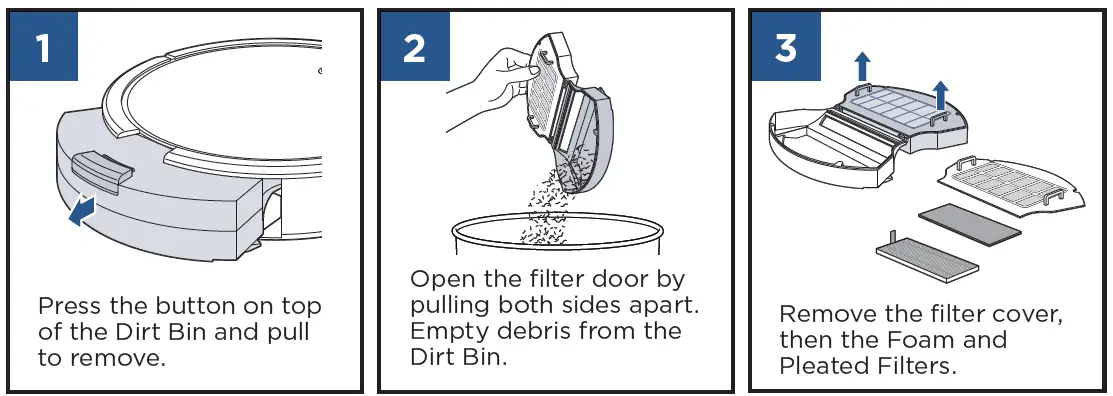 Cleaning the Dirt Bin