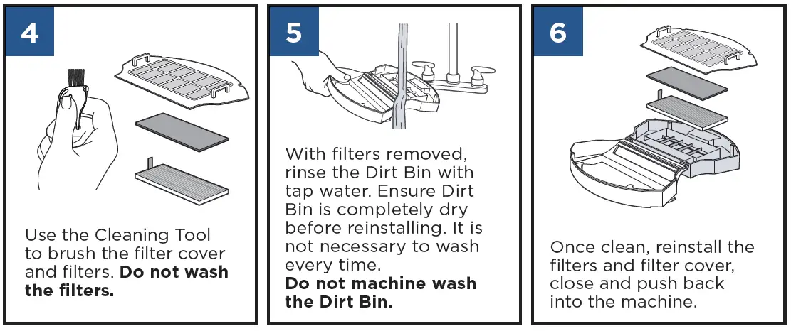 Cleaning the Dirt Bin