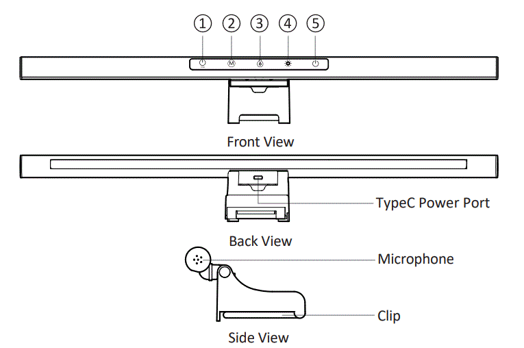 Ustellar-UT99911-RGBCW-Smart-Monitor-Light-Bar-FIG-2