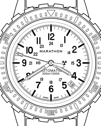 MARATHON WW194006 WD GSAR Arctic Edition Automatic Military Divers Watch - overview