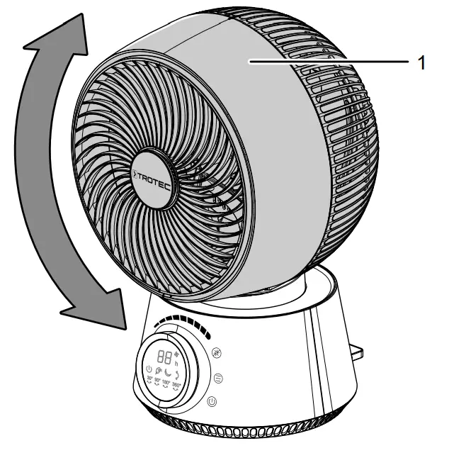 Trotec TVE100 360° turbo fan - Remote control 2