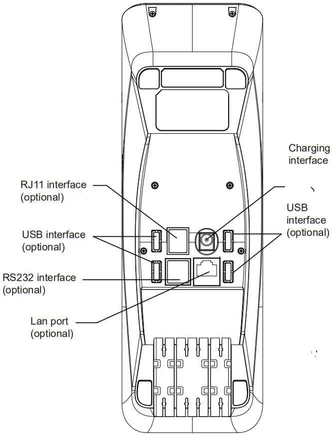 bbpos LVH326 Android POS Terminal - Back View