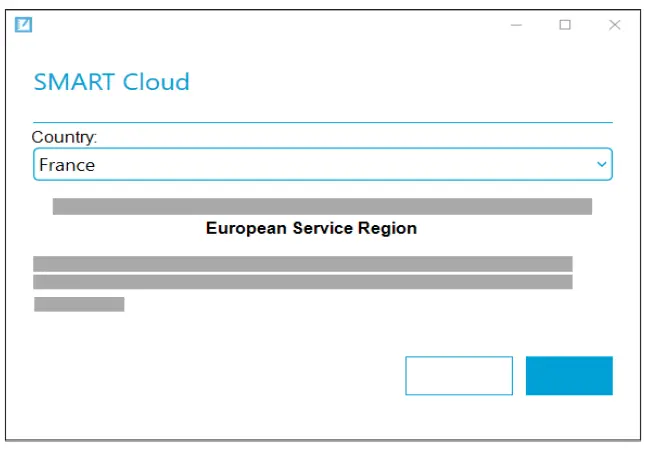 Changing the service region