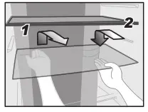 Panasonic Refrigerator- Removing PC glass
