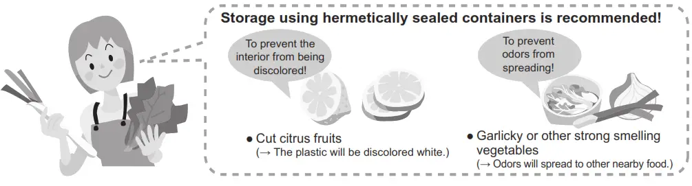 Panasonic Refrigerator- Storage using hermetically