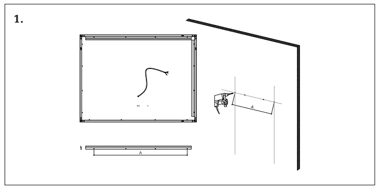 ARPELLA LEDWSM2430 Miramar 48 Inch W x 36 Inch H Large Rectangular Frameless LED Wall Bathroom Vanity Mirror - 1