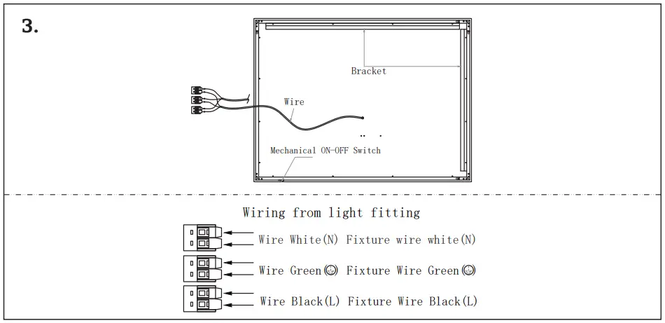 ARPELLA LEDWSM2430 Miramar 48 Inch W x 36 Inch H Large Rectangular Frameless LED Wall Bathroom Vanity Mirror - 3