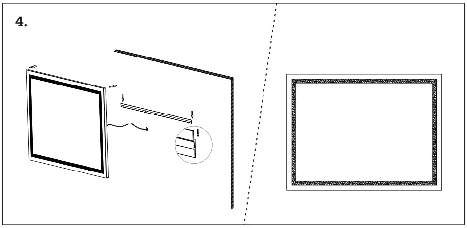 ARPELLA LEDWSM2430 Miramar 48 Inch W x 36 Inch H Large Rectangular Frameless LED Wall Bathroom Vanity Mirror - 4