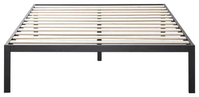 MELLOW HD-MBWS-14F Modernist Classic Metal Platform Bed with Wooden Slats