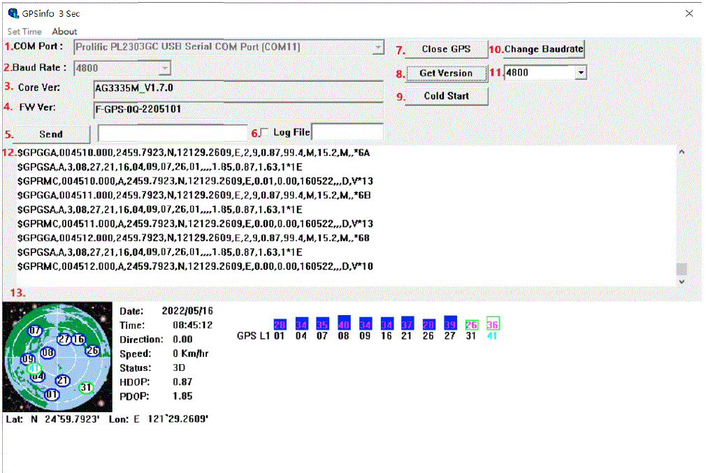 GlobalSat BR-355N USB GPS Receiver FIG 6