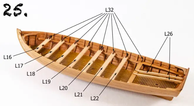 VANGUARD MODELS KR-62144 26 Inch Wood Boat - fig25