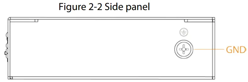 dahua PFT1500 5 Port PoE Extender with 4 Port PoE Out and 1 Port PoE In - Side Panel