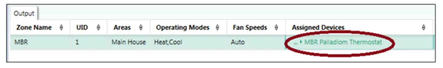 LG VRF – Lutron Palladiom Thermostat - Assigned Devices