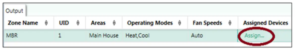 LG VRF – Lutron Palladiom Thermostat - Assigned Devices1