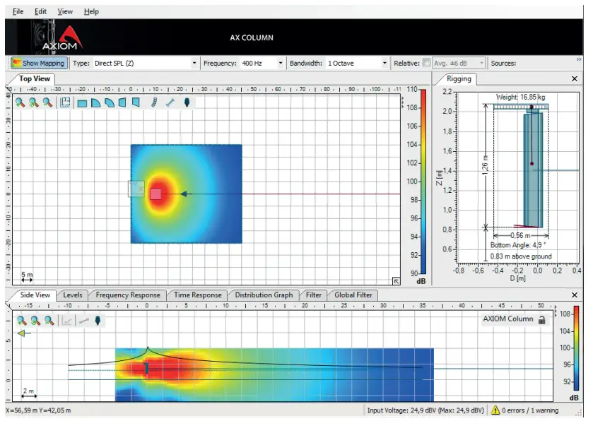 AXIOM AX8CL High Output Column Array Loudspeaker - DRAWING 4