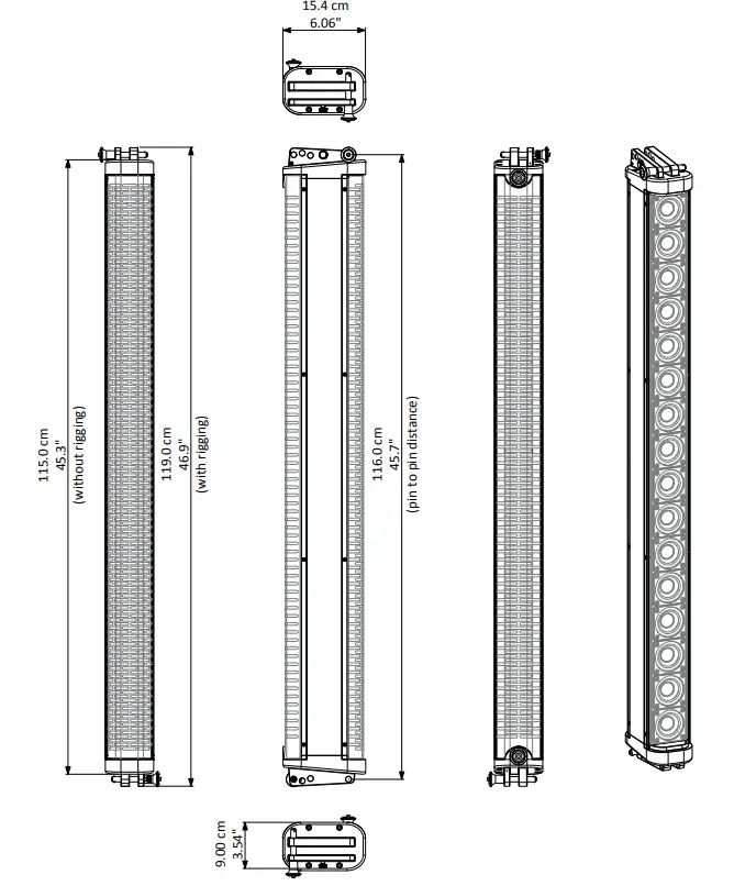 AXIOM AX8CL High Output Column Array Loudspeaker - DRAWING