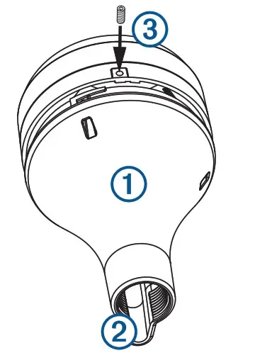 GARMIN GPS 24XD HVS NMEA - base of the pole-mount adapter.
