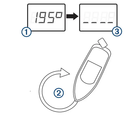 GARMIN GPS 24XD HVS NMEA - reset, the heading is blank.