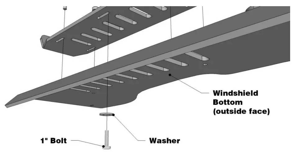 FALCON RIDGE HO 1000 WD05 Care of Honda 1000 Aero VentPolycarbonate Windshield - fig 1