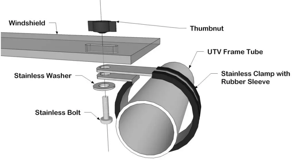 FALCON RIDGE HO 1000 WD05 Care of Honda 1000 Aero VentPolycarbonate Windshield - fig 4
