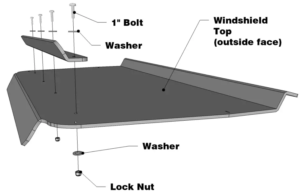 FALCON RIDGE HO 1000 WD05 Care of Honda 1000 Aero VentPolycarbonate Windshield - fig 6