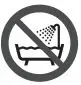 don't use bathtubs icon
