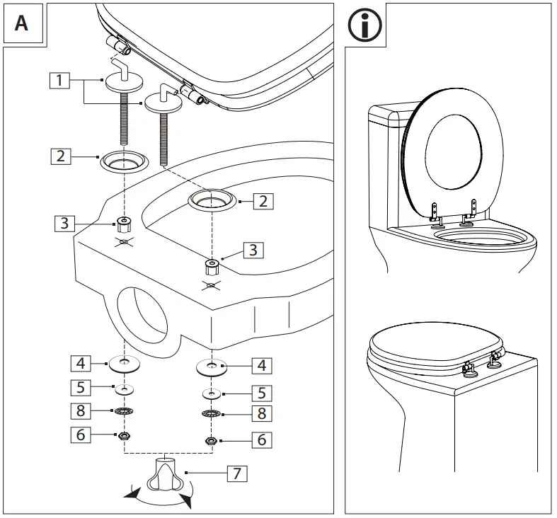 SCH TTE 81001 Toilet Seat Bamboo - Fig 2