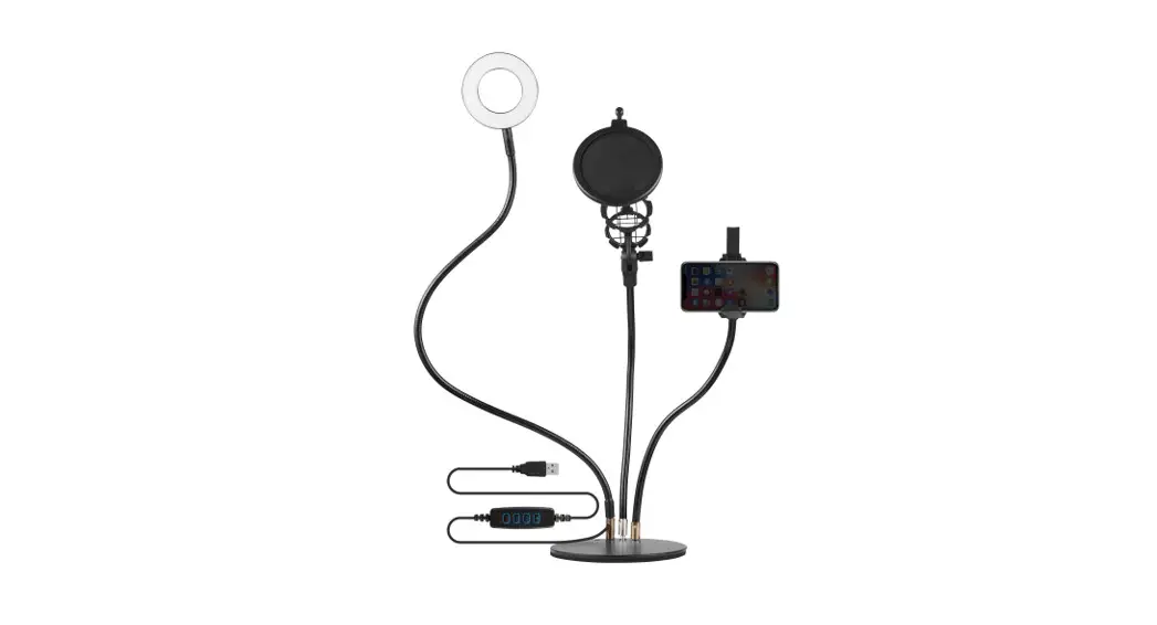 Vokano Vk-6502-bk Home Vlogging Kit With Microphone Holder Instruction Manual