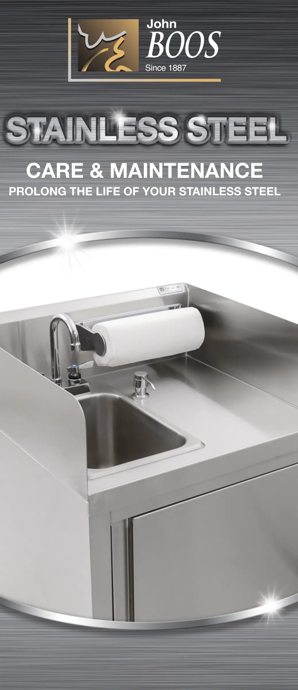 John BOOS EFT8-3018 Stainless Steel Filler Table Instruction Manual