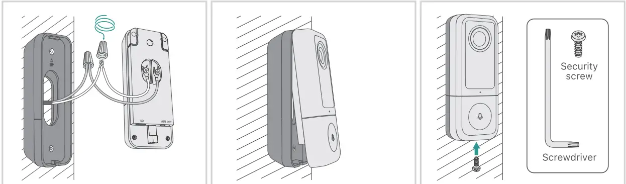 XTU J5 Wiring Video Doorbell Camera fig 4