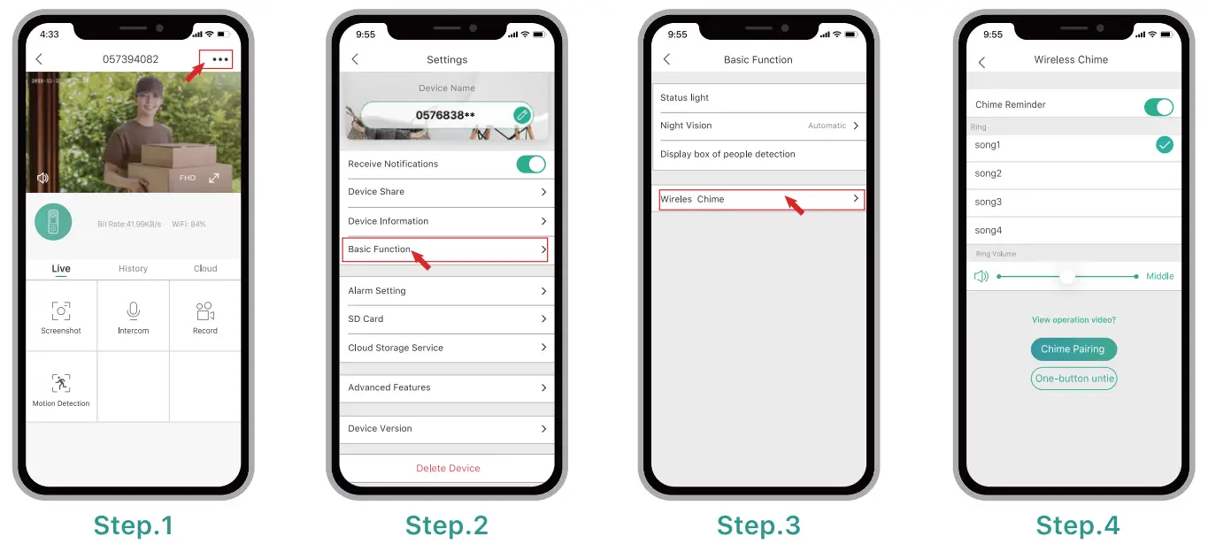 XTU J5 Wiring Video Doorbell Camera fig 9