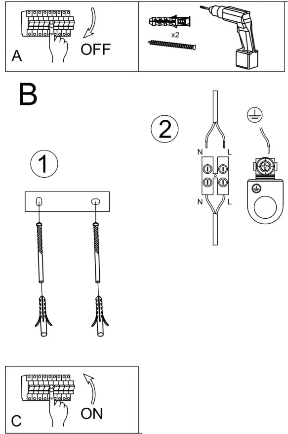 Svet-svetil SLX0139 LORETO Wall Lamp fig 1