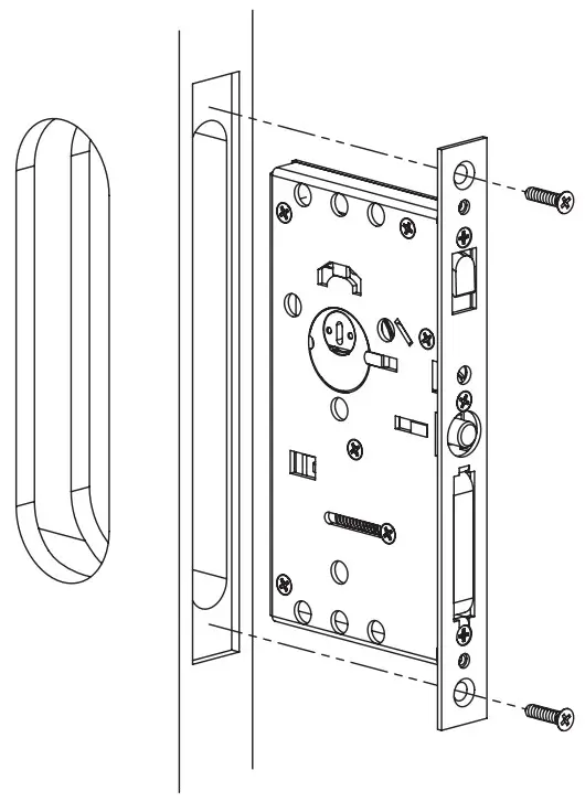 EMTEK Pocket Door Mortise Lock - Figure 2