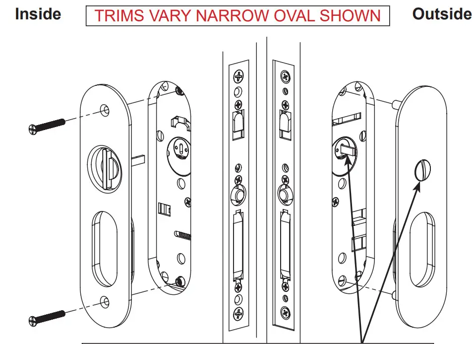 EMTEK Pocket Door Mortise Lock - Figure 3