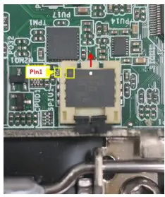Pin1) on the ROM must be installed