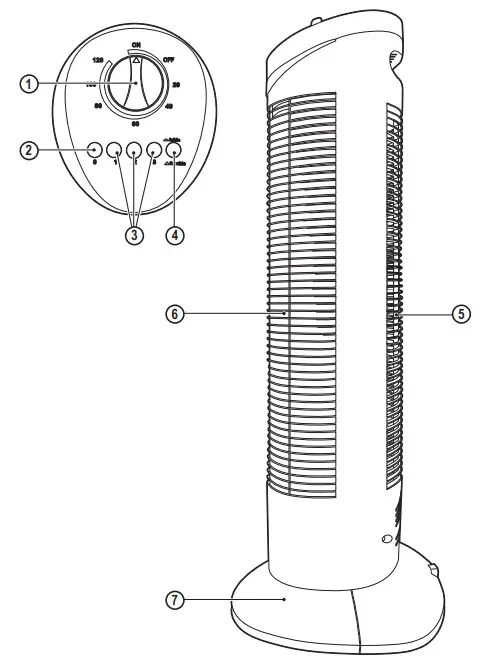 BLACKplusDECKER TF50 Tower Fan - fig1
