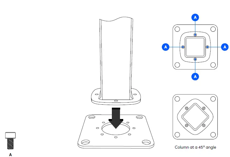 easee BPR4W001 Base Charging Pedestal PR 4-Way 3