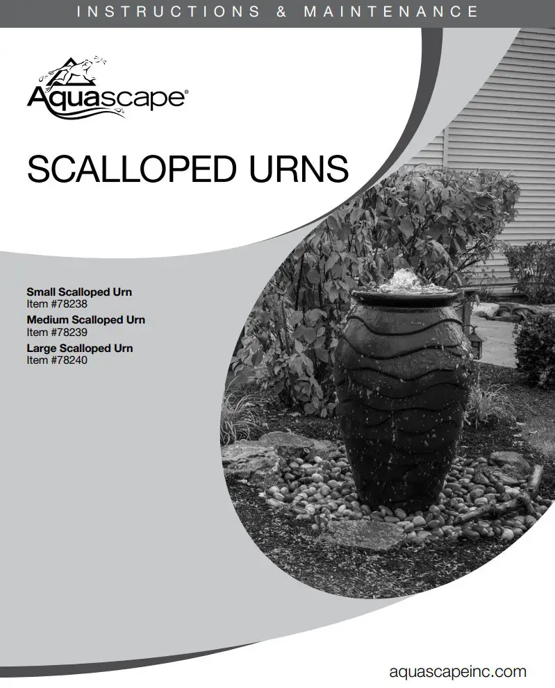 Aquascape 78240 Scalloped Urns Instructions