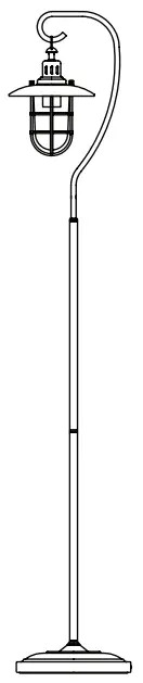 MEYER CROSS FL1410 Bay 63 .5 in. Blackened Bronze Floor Lamp -