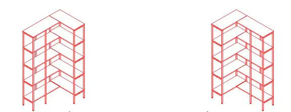 BYBLIGHT HOGA JW0242 Eulas 40 5 Inch W Rustic Brown 5 Shelf L shaped Corner Bookcase - Product Overview 11