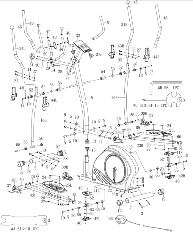 kogan FSAEXT360AA Fortis Electric Magnetic Elliptical Cross Trainer - Fig 1