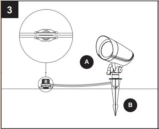 Harbor Breeze ZDL1146 LED6 5K8030 LED Flood Light - Insert wire from