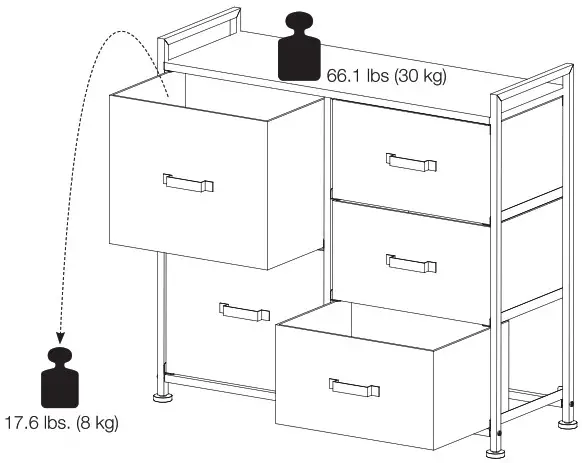 amazonbasics B07SFZLWHC Fabric 5 Drawer Storage Organizer Unit - Figure 8