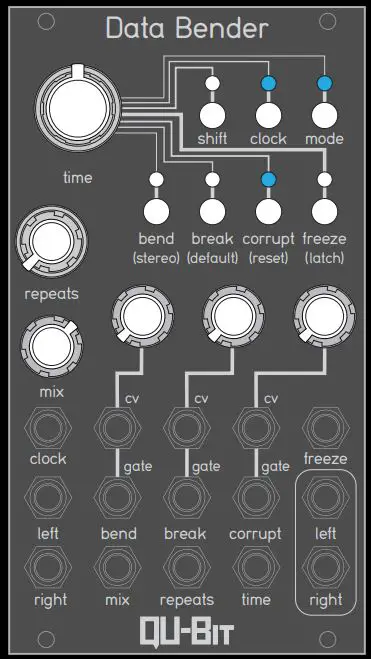 QU-Bit Professional Data Bender User Guide - Initial Knob Positions