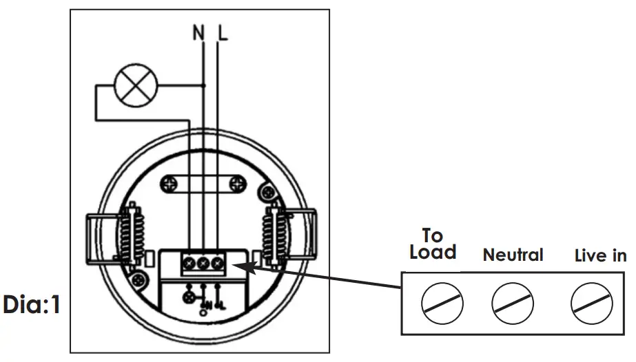 GREEN BROOK ODM200 Orion Range Microwave Presence Detector Ceiling Mounted - wires according