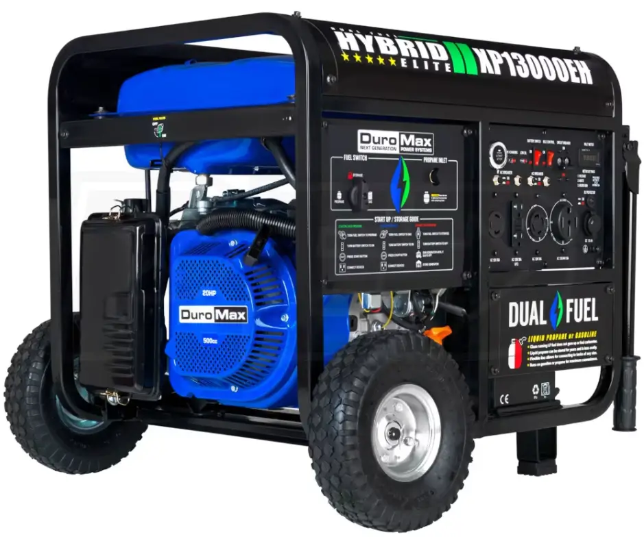 DuroMax XP13000EH Electric Start Dual Fuel Portable Generator