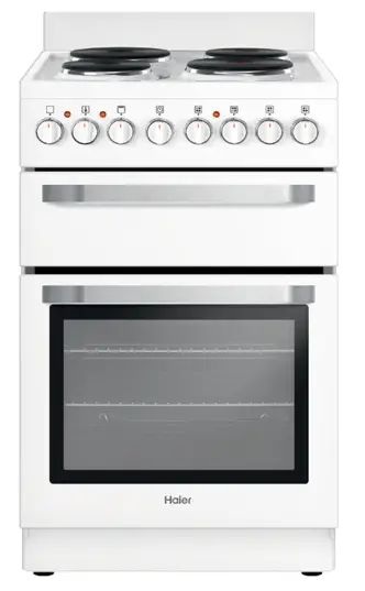Haier HOR54B5MCW1 Freestanding Cooker Electric 54cm 4 Elements Solid Hotplate